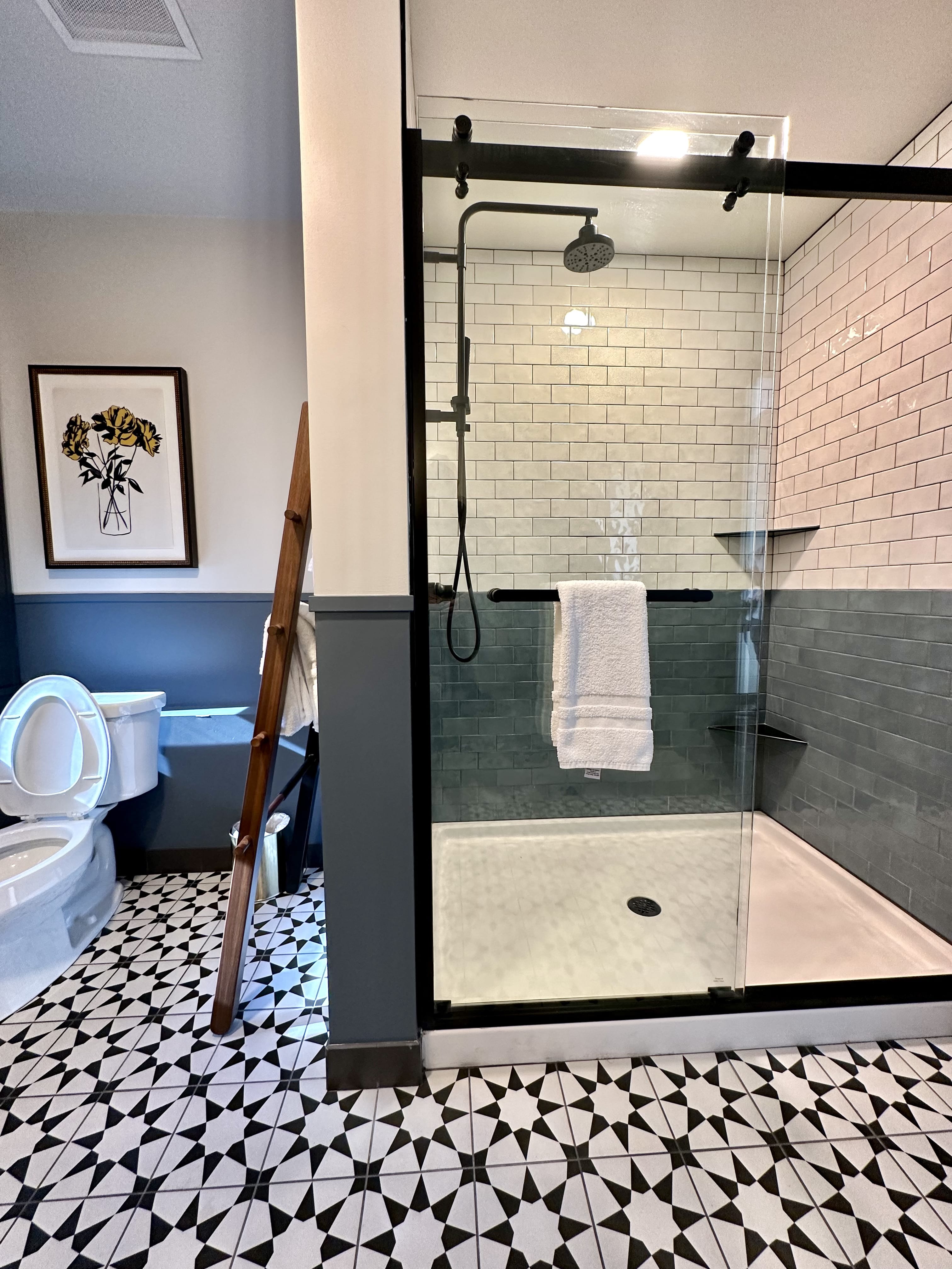 Shower room interior with tiles | Kelly's Carpet Omaha
