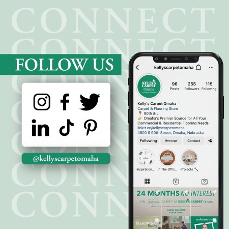 Connect with us on social media | Kelly's Carpet Omaha